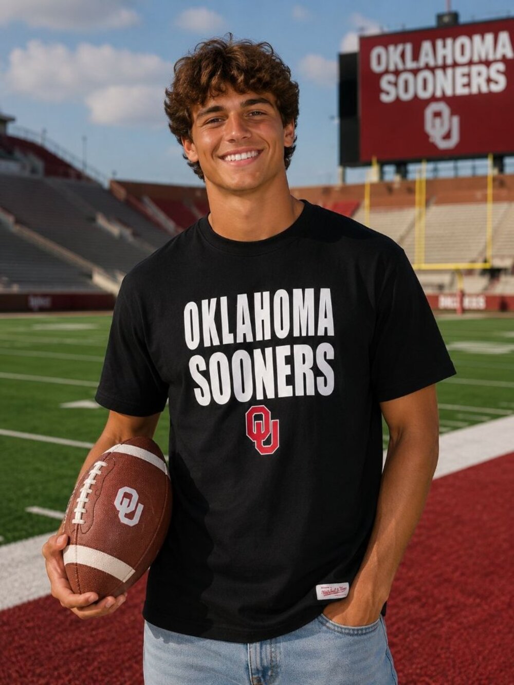 Mitchell & Ness College Football Oklahoma Sooners Raised Lettering Size L